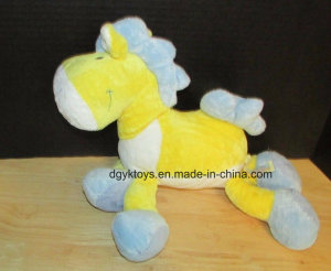 Yellow Blue White Horse Plush Stuffed Lovey Toys